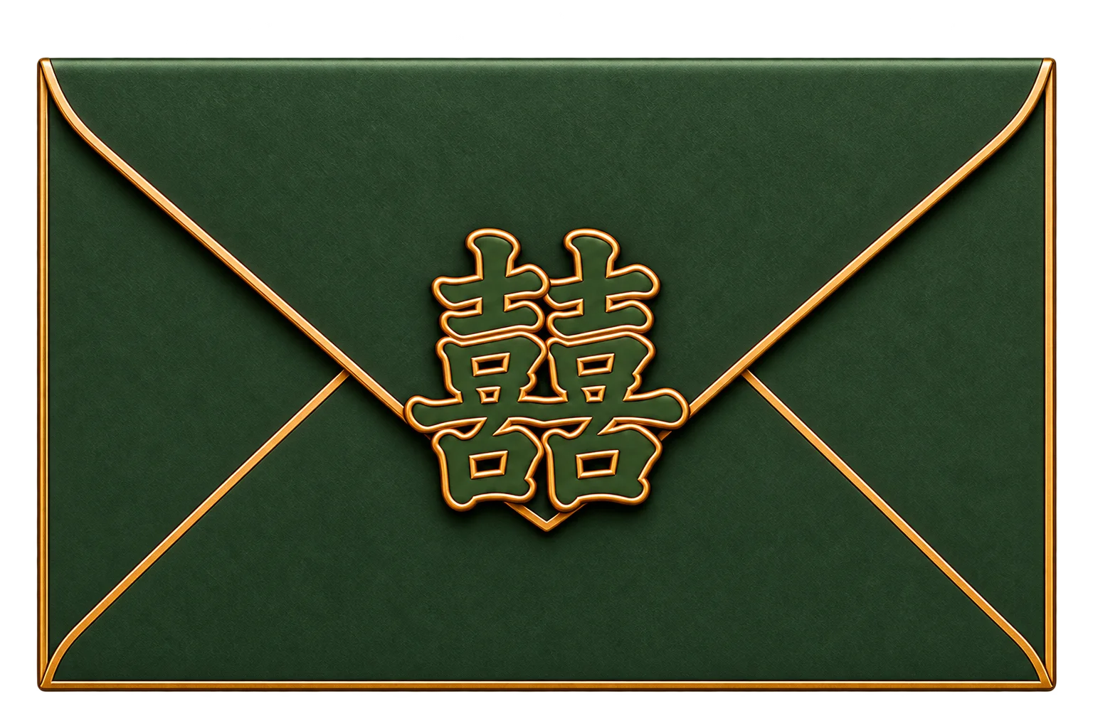 Phong bao mừng cưới chữ Hỷ hoa trắng
